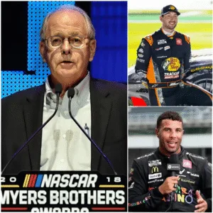 NASCAR CEO Jim France shocked the entire racing world when he broke his silence and announced that a formal request had been made to review Chase Briscoe’s results, after Bubba Wallace accused him of using doping substances before the YellaWood 500 race. France stated that he had called for a doping test to “restore fairness in the competition” and to ensure that all drivers strictly comply with NASCAR’s sporting regulations. Chase Briscoe’s response to the announcement left fellow drivers speechless, while fans were completely stunned by this unexpected development! Featured image
