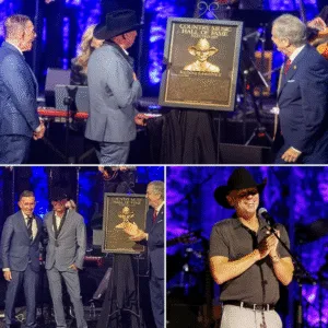 The room went quiet the moment his name was called — Kenny Chesney, eyes glistening, rose to his feet as the audience erupted in applause.🤩💖 What came next was pure country poetry. Kelsea Ballerini stepped onto the stage, her voice trembling as she sang the song that once made her fall in love with country music — *his* song. Then came Megan Moroney, then Eric Church, each turning nostalgia into tribute, each note a thank-you to the man who shaped a generation. By the time Chesney stood at the podium, even the toughest cowboys were wiping their eyes. Featured image