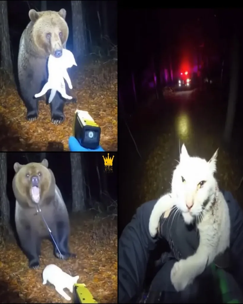 An Unexpected Rescue: The Officer Who Saved a Cat from a Bear