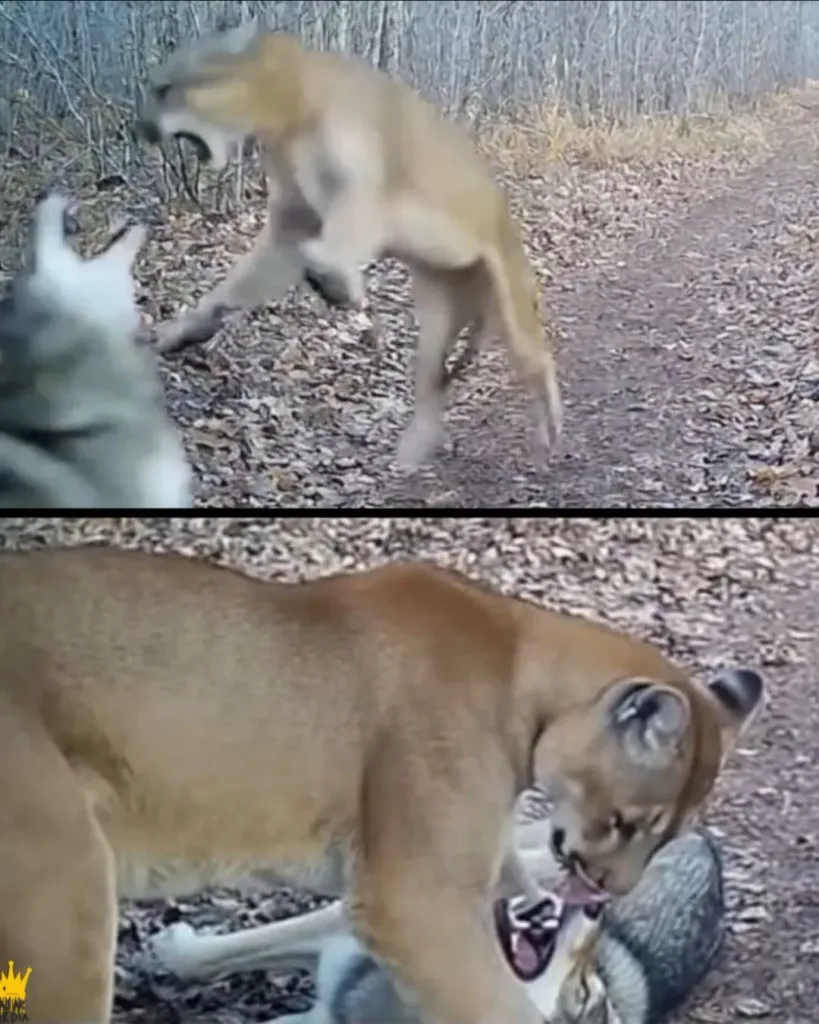A Mountain Lion and a Wolf: An Unforgettable Wildlife Encounter