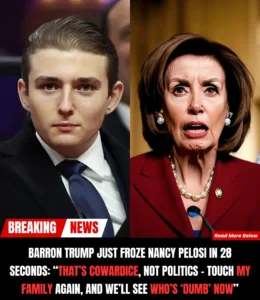 BARRON TRUMP JUST FROZE NANCY PELOSI IN 28 SECONDS: “THAT’S COWARDICE, NOT POLITICS – TOUCH MY FAMILY AGAIN, 586278404 813701274977882 6617018626223070782 n