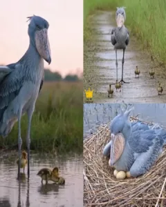 The Gentle Giant: An Unlikely Motherhood of a Shoebill Stork and Ducklings