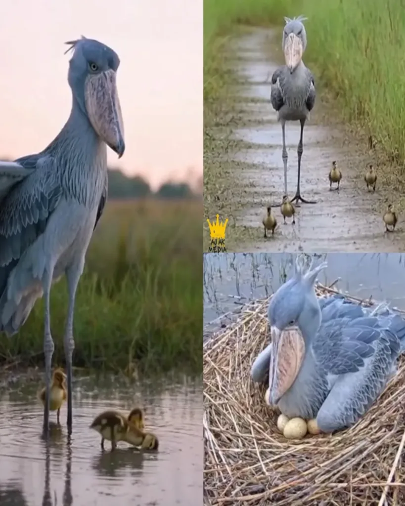 The Gentle Giant: An Unlikely Motherhood of a Shoebill Stork and Ducklings The Gentle Giant: An Unlikely Motherhood of a Shoebill Stork and Ducklings