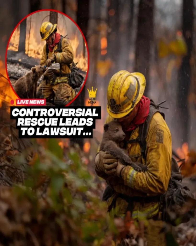 A Heart-Wrenching Decision: Was It Right or Wrong for the Firefighter to Save the Bear Cub? A Heart-Wrenching Decision: Was It Right or Wrong for the Firefighter to Save the Bear Cub?