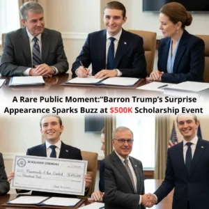 Barron Trump’s Surprise Appearance Sparks Buzz at $500K Scholarship Event f (41)