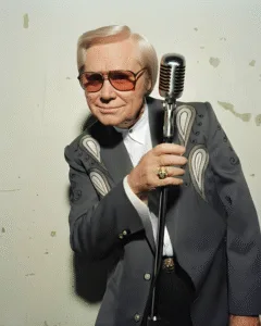 “WHO’S GONNA FILL THEIR SHOES” — GEORGE JONES’ ANSWER WILL MAKE YOU THINK. The bus door swung open, and George Jones stepped into that quiet little gas station—one of those places the new interstate had left behind. The old man at the counter froze for half a second, rồi mỉm cười kiểu không tin nổi mình đang đứng trước ai. He led George inside, past dusty shelves and faded postcards, into a tiny room packed with vinyl giants — Conway, Jerry Lee, Lefty… all watching from the walls like old friends. Then the man asked the question every country fan carries in their chest: “Who’s gonna fill their shoes?” George didn’t explain. He didn’t preach. He just lifted his voice… and answered the only way he knew how. 🎙️ Featured image