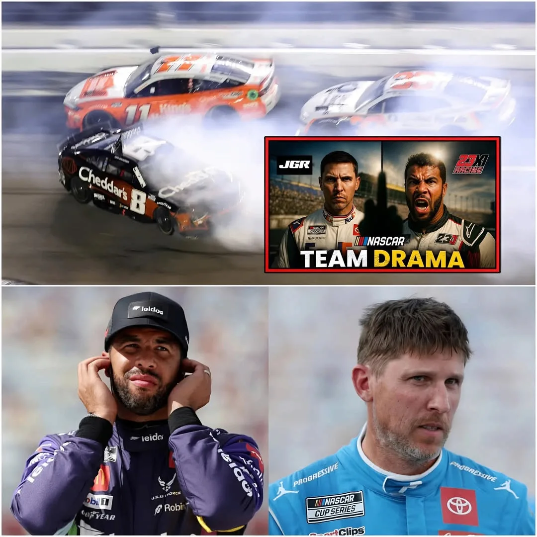 7 MINUTE AGO!! TERRIBLE NEWS For Denny Hamlin Explains Wreck Bubba Wallace Again for the Win!!!NASCAR’s high‑stakes environment delivered yet another dramatic headline as Denny Hamlin confronted a major wreck involving Bubba Wallace, sparking a tense dispute that reverberated across the paddock. The incident occurred at the superspeedway event at Daytona International Speedway and immediately raised questions about accountability, racecraft and the fragile balance of pack racing. Hamlin didn’t mince words in the aftermath. On his “Actions Detrimental” podcast he pinned the blame on Wallace, saying the No. 23 car “just squeezed those two guys below him down” and that “he ended up wrecking himself, and obviously a few others. Related image