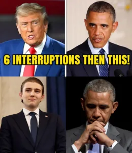 Barack Obama interrupts T.r.u.m.p six times — but on the seventh, Barron Trump cuts in, fires back at Obama’s criticism, and leaves the president stunned and humiliated into silence. 587549059 818901611124515 2482756175066139600 n
