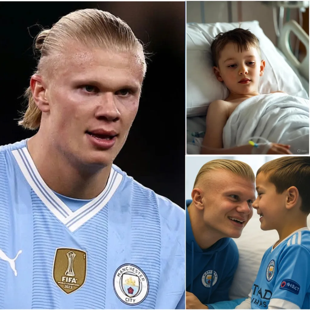 A 7-year-old boy battling a malignant brain tumor wishes to meet his hero – "Erling Haaland" – one last time before it’s too late. But instead of just a simple visit, Haaland did something much greater, bringing joy, tears, and astonishment to the entire hospital and the boy’s family… 595153188 122263982084033060 549181033937494908 n