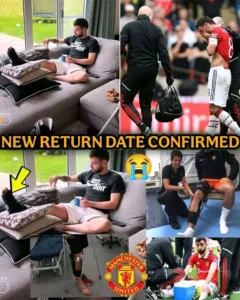 NEW RETURN DATE CONFIRMED: Club doctors release another official update on when Bruno Fernandez will be back from injury after suffering a nasty career ending injury against Aston Villa last weekend - as Player is set to return sooner than expected 602889120 1191889136408177 1137751458189879405 n