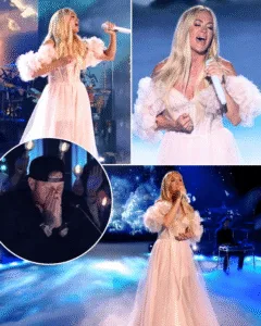 “THIS IS THE PERFORMANCE PEOPLE STILL TALK ABOUT 12 YEARS LATER.” Carrie Underwood walked out under the lights, and for a second the hall felt completely still — like everyone forgot how to breathe. Then she opened “How Great Thou Art,” and the sound just… rose. Pure. Steady. Almost unreal. It wasn’t loud or dramatic; it was the kind of voice that reaches you quietly but hits deeper than anything else. You could feel something shift in the room — heads lifting, eyes softening, people holding their breath without meaning to. It didn’t feel like a performance. It felt like a moment of grace slipping into everyone’s chest at the same time. Featured image