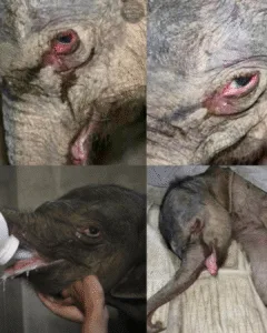 Amari’s Journey: From Rejection to Resilience — An Elephant’s Second Chance Amari’s Journey: A Story of Unlikely Love and Resilience He was only hours old when the world broke his heart. A tiny newborn elephant, trembling and fragile, reached out for the one person who should have been there for him: his mother. But instead of the comforting embrace he so desperately needed, she turned away. Once. Twice. With each rejection, the young calf’s cries grew louder, more desperate, until they echoed through the quiet night. The pain in his voice was palpable, a sound of heartbreak and abandonment that no one should have to endure. The caretakers, standing by helplessly, could only watch in disbelief. The bond between mother and child is supposed to be the strongest in the animal kingdom, yet this baby, who had just entered the world, was denied that most basic connection. For hours, he cried out for his mother, his small body wracked with sobs, but she did not answer. As the night wore on and exhaustion finally quieted him, the little elephant lay still, broken-hearted and alone. It was then that Samir, a dedicated vet who had worked with countless animals, stepped in. He could not change the cruelty that had been dealt to the baby elephant, but he could offer something the calf had not yet received — compassion. Gently, Samir wrapped the tiny creature in a soft blanket, cradling him close and humming a soothing tune. The baby elephant, still weak and uncertain, pressed his trunk to Samir’s chest. And for the first time that night, the baby stopped crying. It was a small moment, but a significant one — a moment of connection, of care, of love that began to replace the pain. They named him Amari, which means “strength through hardship.” The name felt fitting, for the baby elephant had already faced unimaginable sorrow in his short life. But despite the grief and rejection he had suffered, there was a quiet resilience in him. Samir would be the one to help nurture that resilience, to show Amari that love could still be trusted, even when it came from the most unexpected of places. Days turned into weeks, and although Amari’s mother never accepted him, he began to heal. Samir’s care, his patient presence, and his steady affection gradually restored Amari’s broken spirit. The young elephant followed Samir everywhere he went, his tiny trunk curling around the man’s arm, as though he was never willing to let go. Amari’s trust in Samir grew with each passing day, and so did the bond between them. It was a bond not born of blood, but of compassion and devotion. Amari had found a new kind of family, one built not on the traditional connections of the wild, but on the gentle hands of a human who refused to let him be alone. As the months went by, Amari began to laugh — a deep, joyful rumble that filled the room and brought tears to the eyes of everyone who heard it. It was a sound of healing, of joy, of a heart that had been broken but had found its way back to life. The little elephant, once rejected and abandoned, had discovered that love could come from unexpected places. He had found his voice again, and it was a voice of happiness and freedom, no longer bound by the pain of his early days. Years later, after Amari had grown strong and healthy, it was time for him to return to the wild. He was released into a sanctuary where other elephants roamed freely, where he could learn the ways of his own kind. But even as he moved toward his new life, Amari turned back for one last moment. His trunk brushed Samir’s hand in a quiet, tender gesture — a silent thank you from a creature whose life had been forever changed by the kindness of one man. Amari’s story is a reminder that love doesn’t always come from where we expect it. Sometimes, it finds us in the most unexpected places — from the hands of a stranger, from a gentle voice, from the softest touch. Samir’s care for Amari showed that love can heal even the deepest wounds, that resilience can flourish even in the face of rejection, and that sometimes, the most unlikely bonds are the ones that save us. Amari, the elephant who was once rejected by his mother, had found a new family. A family that didn’t require a blood connection, but a connection of the heart. Through Samir’s unwavering care, Amari was not only given a second chance at life — he was given the chance to thrive. And in the end, when he walked back to the wild, he carried with him not only the strength to survive but the love that had saved him, the love that would stay with him forever.