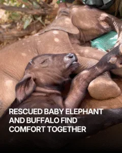 Morning Miracles: How a Baby Buffalo and Elephant Found Each Other Featured image