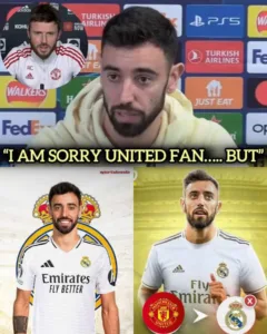 BREAKING NEWS: Bruno Fernandes speaks with emotion as a bombshell decision emerges “I’m sorry, United fans. I know it’s hard to take, but it’s Madrid — when Madrid calls, you can’t resist. I will leave at the end of the season, but I promise to give the fans my very best and hopefully win a trophy before I go. There is only ONE way I stay beyond the summer — if the club MEETS 3 URGENT NEEDS. I love United and I don’t want to leave like this.” 619597752 1182193254081868 7089295060353083142 n