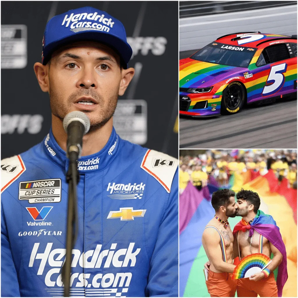 SHOCKING THE WORLD OF SPORTS: Kyle Larson is reportedly publicly refusing to wear the LGBT rainbow wristband in the upcoming NASCAR race. The NASCAR champion explained his stance with powerful words: “Racing should focus on the race, competition, and winning; it should not become a platform for political or ideological propaganda.” Kyle Larson, a renowned figure in the world of NASCAR, has recently sparked a firestorm of controversy with a statement that has sent ripples through the sports community. As one of the most successful and influential drivers in the sport today, Larson’s words carry weight far beyond the racetrack. In a recent interview, Larson publicly refused to wear the LGBT rainbow wristband in the upcoming NASCAR race, and his reasoning has caught the attention of fans, fellow athletes, and commentators alike. Larson’s stance is built upon his belief that racing, at its core, should focus on the sport itself—on the race, the competition, and the pursuit of victory. He argued that politics and ideological movements should not have a place on the racetrack, which is meant to be a space for athletes to showcase their talents and compete. “Racing should focus on the race, competition, and winning; it should not become a platform for political or ideological propaganda,” Larson said. These powerful words immediately went viral on social media, sparking a fierce global debate that has drawn both support and criticism from various quarters. While some have applauded Larson for taking a firm stance on maintaining the purity of the sport, others have condemned him for his perceived lack of support for the LGBTQ+ community. The controversy has placed Larson and NASCAR organizers in a difficult position, as they now face the prospect of navigating the delicate balance between personal beliefs, fan expectations, and the broader cultural and political landscape. The issue at hand is not new. In recent years, athletes from various sports have found themselves at the center of debates surrounding political and social activism. From the NFL’s Colin Kaepernick kneeling during the national anthem to NBA players speaking out on racial injustice, sports have increasingly become a platform for athletes to voice their opinions on issues beyond the game. However, NASCAR has generally been seen as a sport that is more conservative and traditional in its approach to such matters. This makes Larson’s decision all the more significant, as it challenges the growing trend of athletes using their platforms for activism. The rainbow wristband that Larson refused to wear is a symbol of support for the LGBTQ+ community, particularly during Pride Month, when many athletes and teams across various sports show their solidarity with the LGBTQ+ movement. NASCAR, like many other organizations, has been under increasing pressure to embrace inclusivity and diversity. The league has made strides in recent years to broaden its appeal and attract a more diverse audience, with initiatives aimed at increasing the representation of women and minorities in the sport. However, Larson’s refusal to wear the wristband has raised questions about the extent to which NASCAR, and other traditional sports, are willing to adapt to the evolving cultural and social landscape. Supporters of Larson’s stance argue that sports should remain a neutral space where athletes can compete without being forced to take a stand on every political or social issue. They believe that Larson’s decision is a reflection of his desire to keep the focus on the sport itself and avoid the distractions that come with political or ideological statements. For these individuals, racing is about skill, dedication, and competition, and they feel that athletes should not be compelled to wear symbols or make statements that align with a particular political or social cause. On the other hand, critics of Larson’s decision argue that athletes have a responsibility to use their platforms to advocate for important causes, especially those related to human rights and equality. They point out that the LGBTQ+ community has historically been marginalized and that symbols like the rainbow wristband are a way for athletes to show solidarity and support. For many, Larson’s refusal to wear the wristband is seen as a failure to acknowledge the struggles of the LGBTQ+ community and a missed opportunity to stand up for inclusivity and acceptance. This debate has highlighted the larger issue of how sports and athletes are increasingly being viewed as platforms for social and political change. In today’s world, where issues like racial injustice, gender equality, and LGBTQ+ rights are at the forefront of public discourse, athletes are often expected to take a stand on these matters, especially when they have such a significant influence over their fanbase. This expectation places pressure on athletes like Larson, who may feel torn between their personal beliefs and the demands of their fans and sponsors. For NASCAR, the controversy surrounding Larson’s decision presents a significant challenge. The organization has worked hard in recent years to improve its image and appeal to a broader audience. NASCAR has been making strides in diversifying its fanbase, with initiatives aimed at attracting younger, more diverse fans and increasing the visibility of women and minority drivers. However, Larson’s refusal to wear the rainbow wristband brings to light the tensions that exist within the sport and the wider cultural divide between conservative and progressive values. NASCAR’s response to the situation will be closely watched. The organization must navigate the fine line between supporting individual drivers’ rights to express their personal beliefs and ensuring that they are promoting inclusivity and diversity within the sport. With a diverse and passionate fanbase, NASCAR must find a way to balance these competing interests while maintaining the integrity of the sport. This situation also brings to light the evolving role of athletes in society. No longer are athletes seen solely as entertainers or competitors; they are increasingly viewed as public figures who hold influence over societal issues. With this influence comes responsibility, and many fans and commentators expect athletes to use their platforms to advocate for social change. However, this expectation raises important questions about the boundaries between personal beliefs and public personas. Should athletes be expected to conform to certain political or social ideals, or should they be free to make their own choices without facing backlash? In the case of Kyle Larson, the controversy surrounding his refusal to wear the LGBT rainbow wristband underscores the larger societal debates about identity, inclusivity, and the role of sports in shaping public opinion. While some may view his decision as a personal stand against political correctness, others see it as a failure to embrace the principles of equality and acceptance. Whatever the outcome, the incident serves as a reminder that sports are no longer just about competition; they are also a reflection of the larger cultural and political forces at play in society. As the controversy continues to unfold, it is clear that this issue will not be resolved easily. Larson’s decision has ignited a conversation that will likely continue for some time, with passionate arguments on both sides of the debate. For now, it remains to be seen how NASCAR and its fans will respond, and whether Larson’s stance will have a lasting impact on the sport and its future. In the end, the Kyle Larson controversy is not just about a wristband; it is about the intersection of sports, politics, and personal beliefs. As the world of sports continues to evolve, the lines between entertainment and activism will only become more blurred. How athletes, fans, and organizations navigate these challenges will shape the future of sports and its role in society.