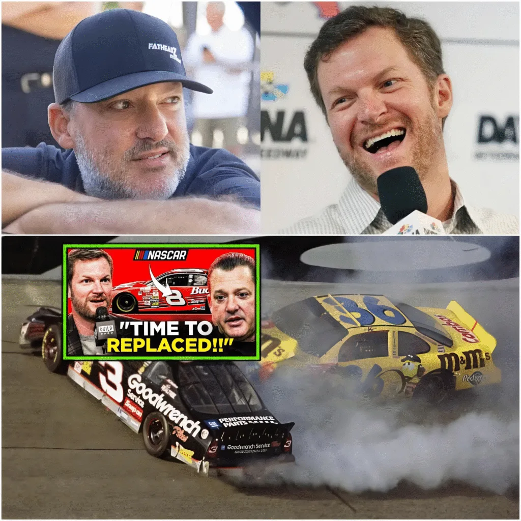 NASCAR BOMBSHELLDale Earnhardt Jr. JUST SHOCKED Tony Stewart with a Stunning REVELATION! The NASCAR world thrives on adrenaline, tight rivalries, and unexpected twists, but every once in a while, a revelation drops that sends shockwaves far beyond the track. That is exactly what happened this week when Dale Earnhardt Jr.—one of the most influential, respected, and beloved figures in stock car racing—made a stunning admission that left Tony Stewart momentarily speechless. The revelation, first shared during a candid conversation on Earnhardt’s podcast and later echoed across sports media, added a fresh layer of intrigue to a relationship that has spanned decades of competition, mutual respect, and occasional friction between the two motorsport icons. The moment began innocently enough. Earnhardt Jr. was discussing the evolution of NASCAR, the changing dynamics among drivers, and the ways modern competition differs from the gritty, personality-driven era he and Stewart helped define. But the conversation took a sharp turn when Earnhardt paused, lowered his tone, and confessed something even longtime fans did not see coming. For years, speculation had lingered about certain behind-the-scenes decisions, private conversations, and pivotal racing moments between the two. Now, Earnhardt was finally ready to reveal the truth. According to Earnhardt Jr., during the mid-2000s—an era when both he and Stewart were at the height of their competitive powers—he had been approached multiple times with opportunities that could have dramatically shifted the landscape of the sport. One of those opportunities involved a potential team alignment that would have placed Earnhardt and Stewart under the same organizational umbrella, a scenario fans could only dream about at the time. Though rumors circulated back then, no one, not even Stewart, knew just how close that possibility came to becoming reality. Earnhardt explained that he had kept quiet for years because he did not want to disrupt the teams, sponsors, or fanbases that were deeply invested in the direction his career ultimately took. But time has a way of softening old constraints, and with both drivers retired from full-time NASCAR competition, Earnhardt felt comfortable finally unveiling the truth. As he described the negotiations, the pressure, and the magnitude of what could have been, Stewart reportedly reacted with visible disbelief. Stewart, known for his fiery personality and candid nature, later admitted that the revelation caught him completely off guard. He expressed shock that he had remained unaware of such significant discussions, especially considering how closely their careers often intersected in rivalry or alliance. Stewart said that had he known at the time, he would have pushed aggressively to make the partnership happen, believing that both drivers would have elevated each other’s performance and rewritten parts of NASCAR history. Fans reacted quickly, flooding social media with stunned commentary, emotional nostalgia, and endless speculation about what the NASCAR landscape might have looked like if Earnhardt and Stewart had joined forces. Both drivers were leaders in their own ways—Earnhardt, with his iconic heritage and massive fanbase, and Stewart, with his raw talent and unfiltered competitive spirit. Together, they could have formed one of the most formidable duos in NASCAR history. But Earnhardt’s revelation went beyond team possibilities. He opened up about a moment during one of their most intense seasons when he sought Stewart’s advice privately before one of the biggest races of his career. Earnhardt admitted that while he maintained a cool, confident public image, he had been struggling with internal pressure and self-doubt behind the scenes. Stewart, although often portrayed as Earnhardt’s fiery rival, had offered him unexpected support, grounding him with a blunt yet encouraging message that Earnhardt said he never forgot. This moment of honesty touched Stewart more deeply than viewers anticipated. He revealed that he had always admired Earnhardt’s authenticity and humility, but he never realized how much that particular conversation had meant to him. These exchanges provided NASCAR fans with a rare glimpse behind the helmets—two warriors on the track who also shared mutual respect and occasional moments of vulnerability when the cameras weren’t rolling. Earnhardt then surprised Stewart, and the audience, with a further confession: he had nearly walked away from NASCAR entirely earlier than anyone knew. He described a short but intense period of emotional and physical fatigue that left him contemplating retirement well before his official exit. He credited conversations with Stewart, among others, as helping him push through that season. Stewart, visibly stunned again, said he had no idea he played a part in keeping Earnhardt in the sport during that turbulent time. The revelation added layers of depth to their storied careers. It also highlighted the unseen emotional battles that even the biggest names in racing face. NASCAR is high-speed, high-pressure, and highly scrutinized. Drivers, especially legacy figures like Earnhardt, shoulder immense expectations. Hearing Earnhardt articulate the reality behind those pressures has resonated strongly with fans and athletes across the motorsport world. In the days following the revelation, NASCAR analysts reflected on how different the sport could have looked had Earnhardt aligned with Stewart in either a team or mentorship capacity. Some argued that they could have become the most formidable duo since the early dynastic eras of the sport. Others believed that their intense competitive energy might have clashed too fiercely. But nearly all agreed that the partnership would have produced unforgettable storylines, rivalries, and moments. Earnhardt’s stunning admission ultimately showcased the human side of motorsport—a reminder that even legends face hidden crossroads, tough decisions, and emotional uncertainties. It also revealed that beneath the rivalry and bravado, Earnhardt and Stewart had built a relationship rooted in respect, candor, and influence that went deeper than fans ever realized. Stewart, still taken aback, called Earnhardt’s honesty “one of the most surprising and meaningful moments” he has shared publicly. The NASCAR world continues buzzing over the revelation, sparking renewed interest in old races, rivalries, and what-if scenarios. And while the past cannot be rewritten, Earnhardt’s unexpected confession has added a new chapter to NASCAR’s ongoing story—one that celebrates vulnerability, friendship, and the powerful legacy of two of the sport’s greatest icons.